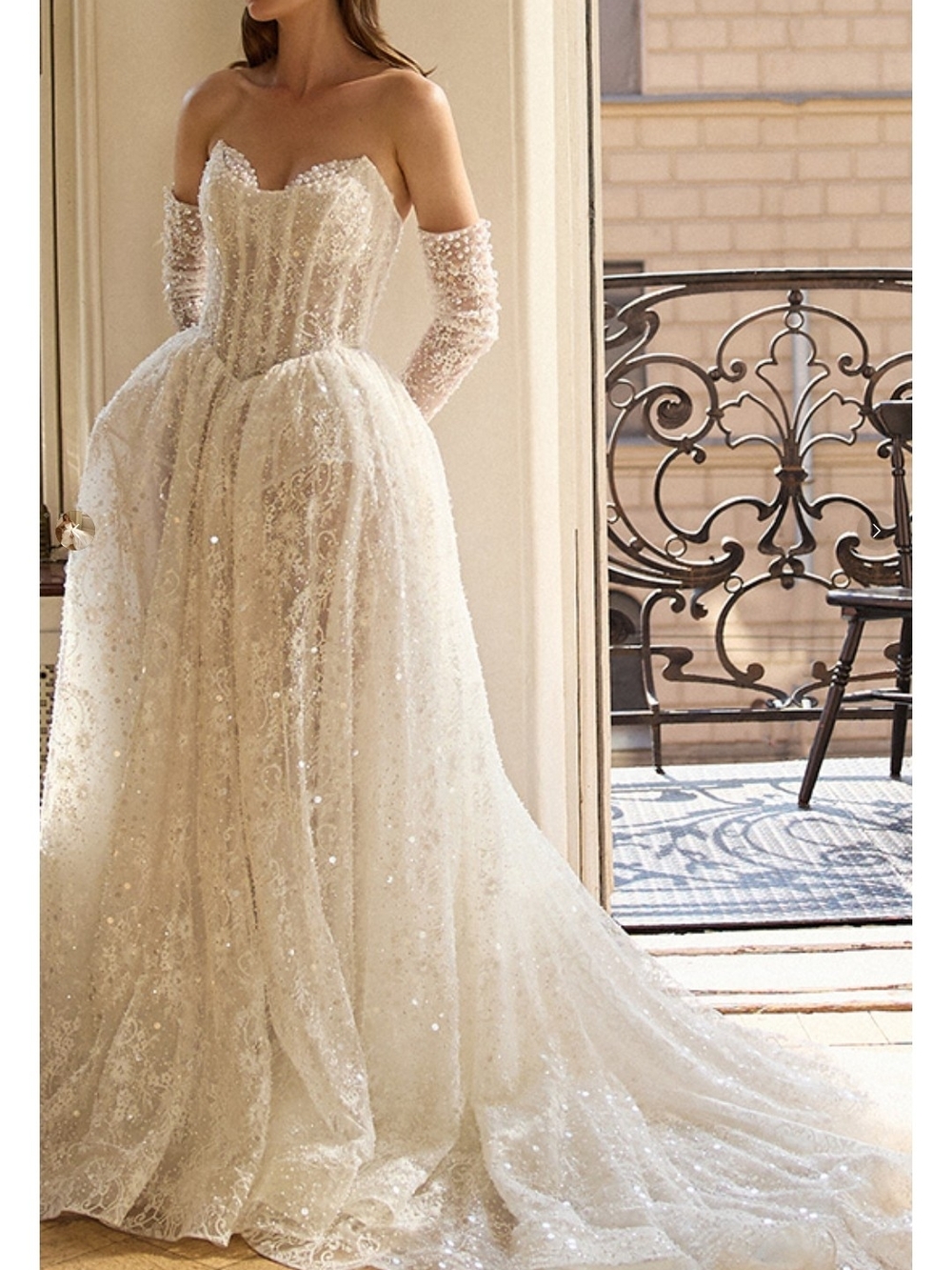 Angel Moy Beaded Corset Wedding Gown